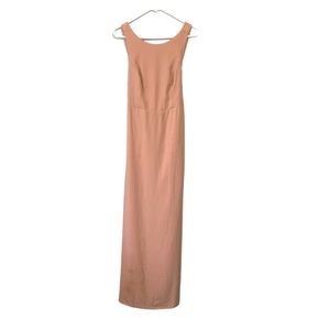 Truth & Fable Nude Peach Satin A line Dress Small